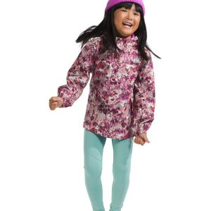 THE NORTH FACE Kids’ Antora Rain Jacket | Waterproof, Breathable, 3-piece Hood, Secure Zip Hand Pocket(Violet Crocus Maze Floral Print)