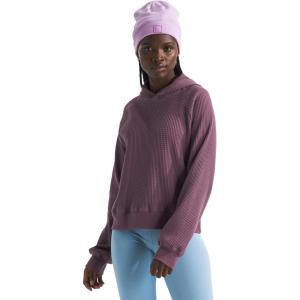 THE NORTH FACE womens Chabot Hoodie | 2 Piece Hood With Front Overlap, Rib Knit Cuffs & Hem, Raglan Sleeves & Logo Flag Label(Midnight Mauve)