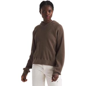 THE NORTH FACE womens Chabot Hoodie | 2 Piece Hood With Front Overlap, Rib Knit Cuffs & Hem, Raglan Sleeves & Logo Flag Label(Smokey Brown)