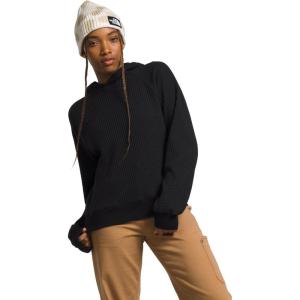 THE NORTH FACE womens Chabot Hoodie | 2 Piece Hood With Front Overlap, Rib Knit Cuffs & Hem, Raglan Sleeves & Logo Flag Label(Tnf Black)