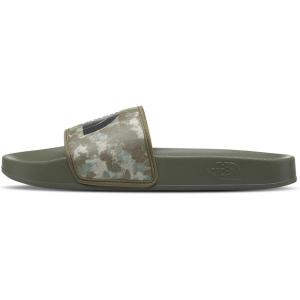 The North Face Men’s Base Camp Slide III Sandal | Highly Cushioned, Durable TPU Strap & Rubber Outsole, Military Olive Stippled Camo Print/TNF Black, 9