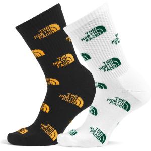 The North Face Unisex Everyday Logo Crew Sock(Tnf Black/Summit Gold/Tnf White/Hunter Green)