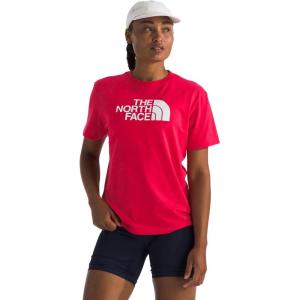 The North Face Womens Evolution Short Sleeve Half Dome Tee(Hibiscus/Tnf White)