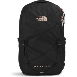 The North Face Women’s Jester Everyday Laptop Backpack | Commuter Travel Bag with Laptop Sleeve, Water-Repellent Finish, Spacious Compartment, Steel Blue, One Size(Tnf Black/Burnt Coral Metallic)