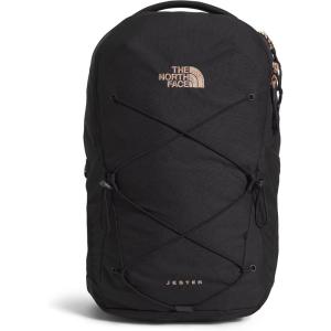 The North Face Women’s Jester Everyday Laptop Backpack | Commuter Travel Bag with Laptop Sleeve, Water-Repellent Finish, Spacious Compartment, Steel Blue, One Size(Tnf Black/Burnt Coral Metallic 1)