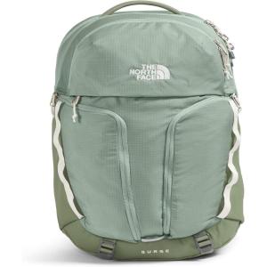 The North Face Women’s Surge Commuter Laptop Backpack | Everyday Travel Bag with 16″ Laptop Sleeve, Water-Repellent Finish, Women-Specific Fit, TNF Black/TNF Black-NPF, One Size(Slate Moss/Bark Mist)