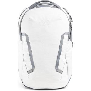 The North Face Women’s Vault Everyday Laptop Backpack | Commuter Travel Bag with Water-Repellent Finish, Spacious Main Compartment, Slate Moss/White Dune, One Size(Tnf White Metallic Melange/Mid Grey)