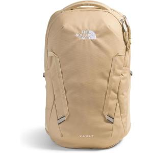 The North Face Women’s Vault Everyday Laptop Backpack | Commuter Travel Bag with Water-Repellent Finish, Spacious Main Compartment, Slate Moss/White Dune, One Size(Khaki Stone)