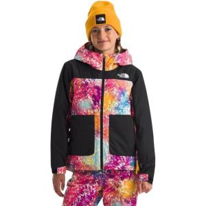 The North Face girls Freedom Insulated Jacket (Little Kid/Big Kid)(Radiant Poppy Blowing Wind Print)