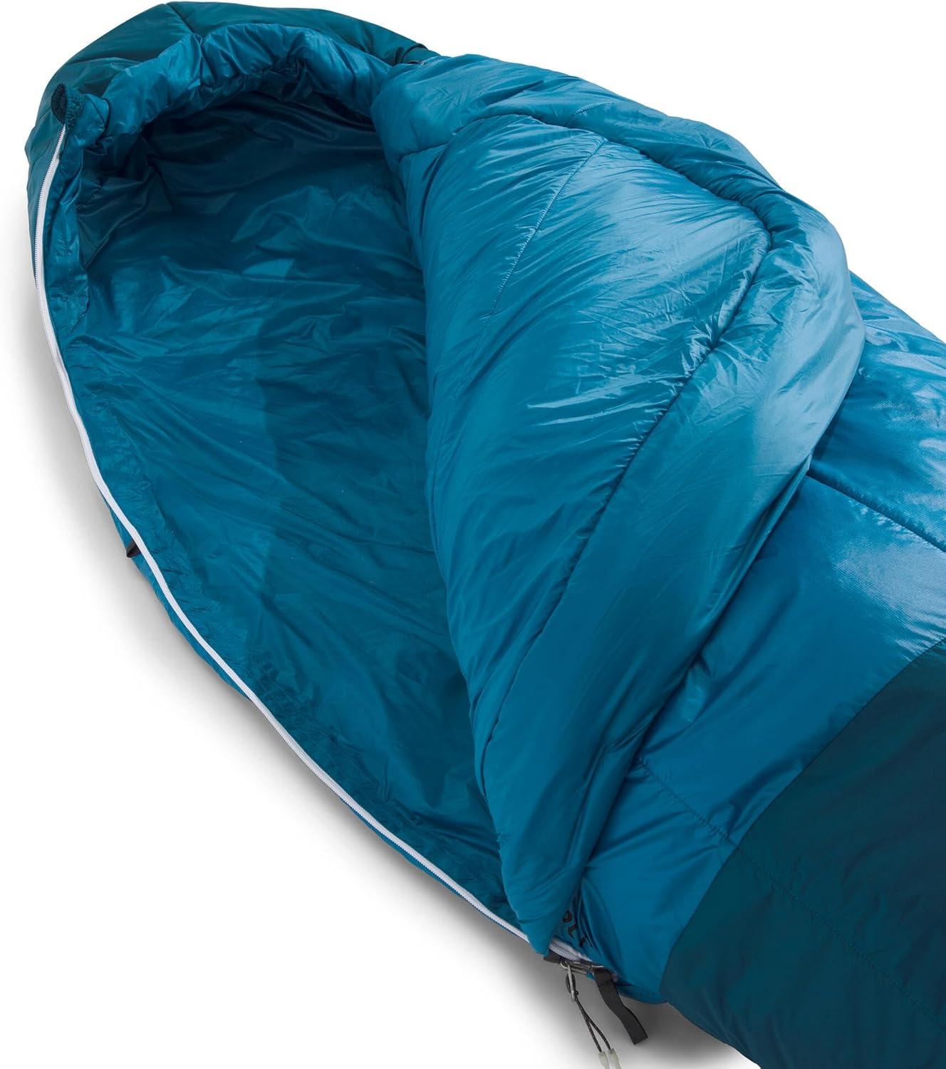 imageTHE NORTH FACE Cats Meow 20F 7C Backpacking Sleeping Bag Water Repellent 23 Zip Opening Includes Stuff SackBanff BlueBanff Blue