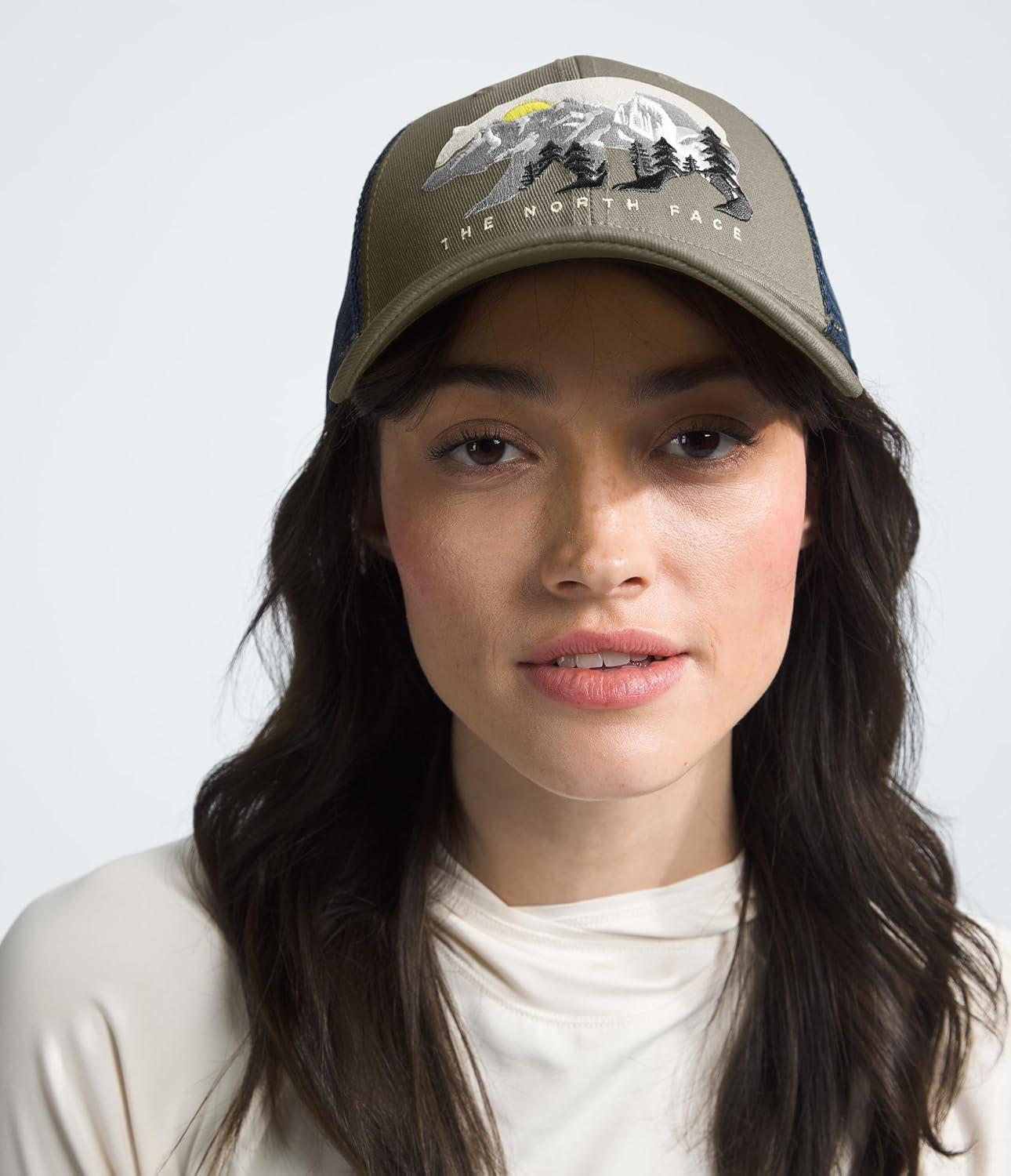 imageTHE NORTH FACE Embroidered Mudder TruckerNew Taupe GreenBear Graphic