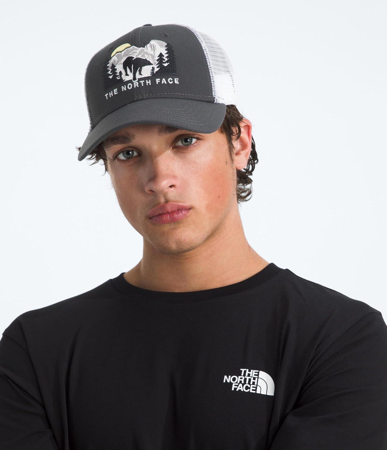 imageTHE NORTH FACE Embroidered Mudder TruckerTnf WhiteAsphalt GreyBear Graphic
