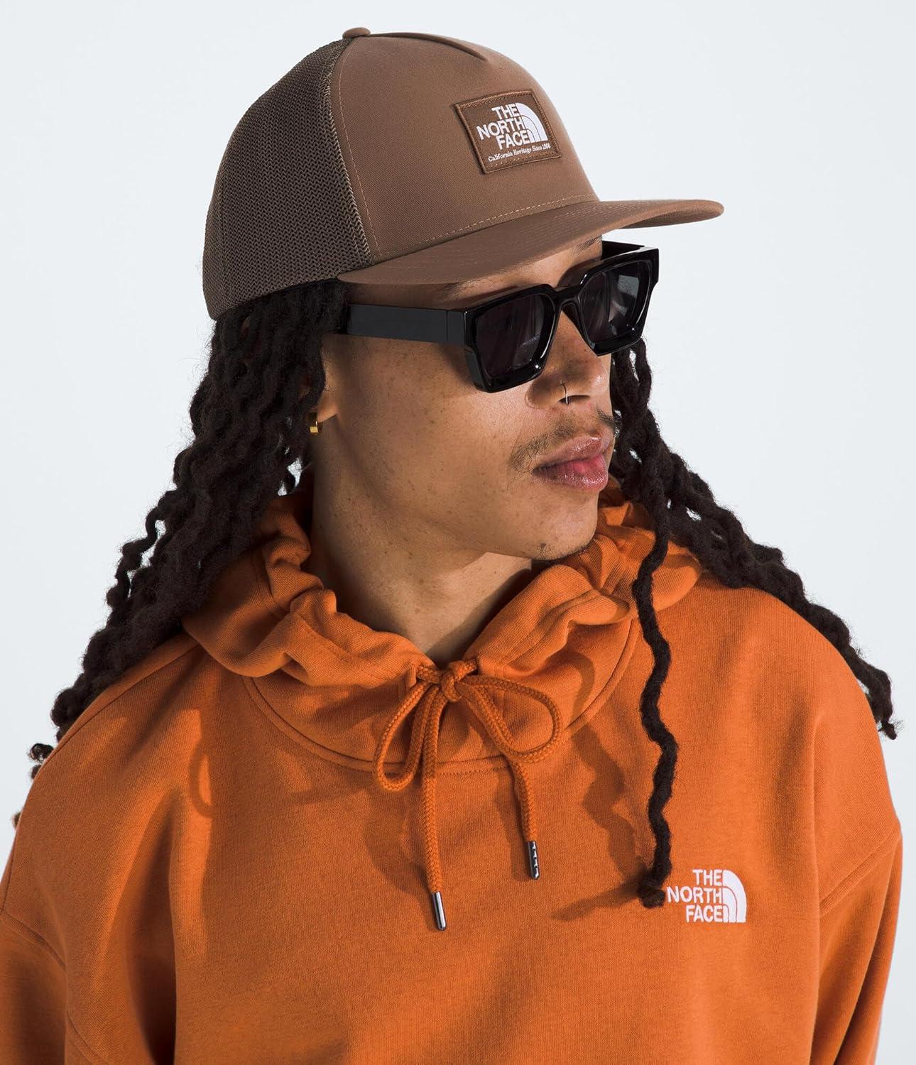 imageTHE NORTH FACE Keep It Patched Trucker Deep Fit Snapback Hat for Men ampamp Women With Breathable Mesh PanelsLatteSmokey Brown