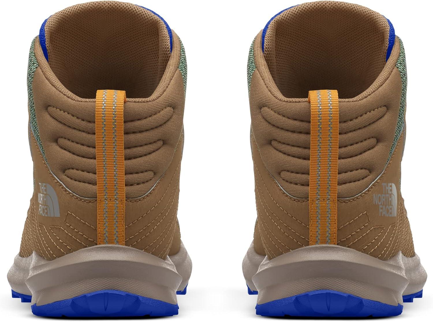 imageTHE NORTH FACE Kids Fastpack Hiker Mid Waterproof Shoe Rockered Eva Midsole Grippy Rubber OutsoleUtility BrownDeep Grass Green