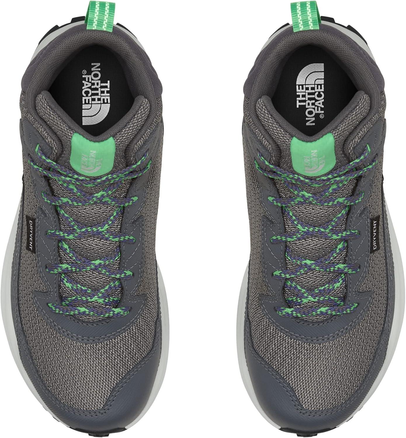 imageTHE NORTH FACE Kids Fastpack Hiker Mid Waterproof Shoe Rockered Eva Midsole Grippy Rubber OutsoleVanadis GreyTin Grey