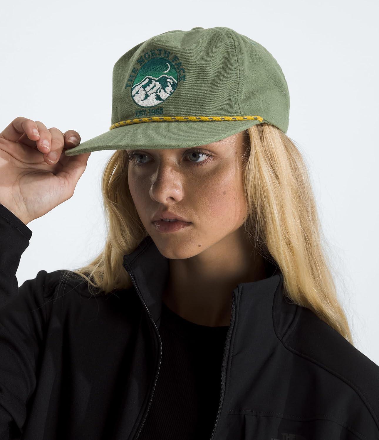 imageTHE NORTH FACE Norm 5Panel Hat Classic Fit Ball Cap for Men ampamp Women with Cotton CordBark MistMountain Peak Graphic Patch