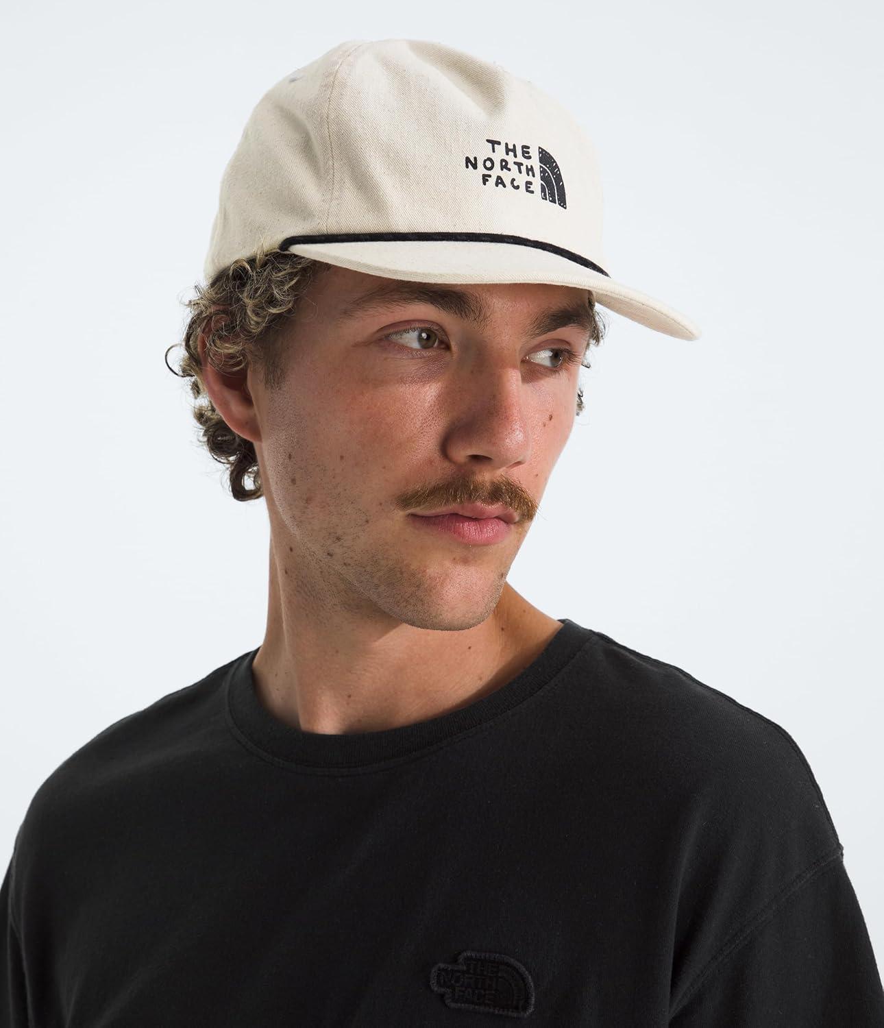 imageTHE NORTH FACE Norm 5Panel Hat Classic Fit Ball Cap for Men ampamp Women with Cotton CordWhite DuneTnf Sharpie Graphic
