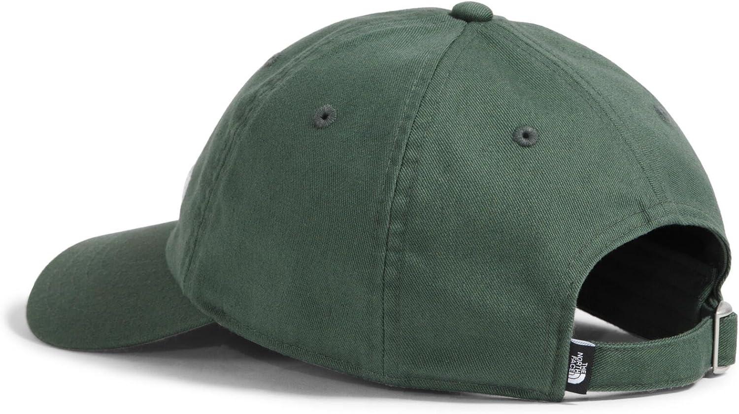 imageTHE NORTH FACE Roomy Norm Hat Classic Fit Ball Cap for Men ampamp Women Embroidered Logo Adjustable Strap ampamp Silver BuckleDuck GreenWashedTnf White