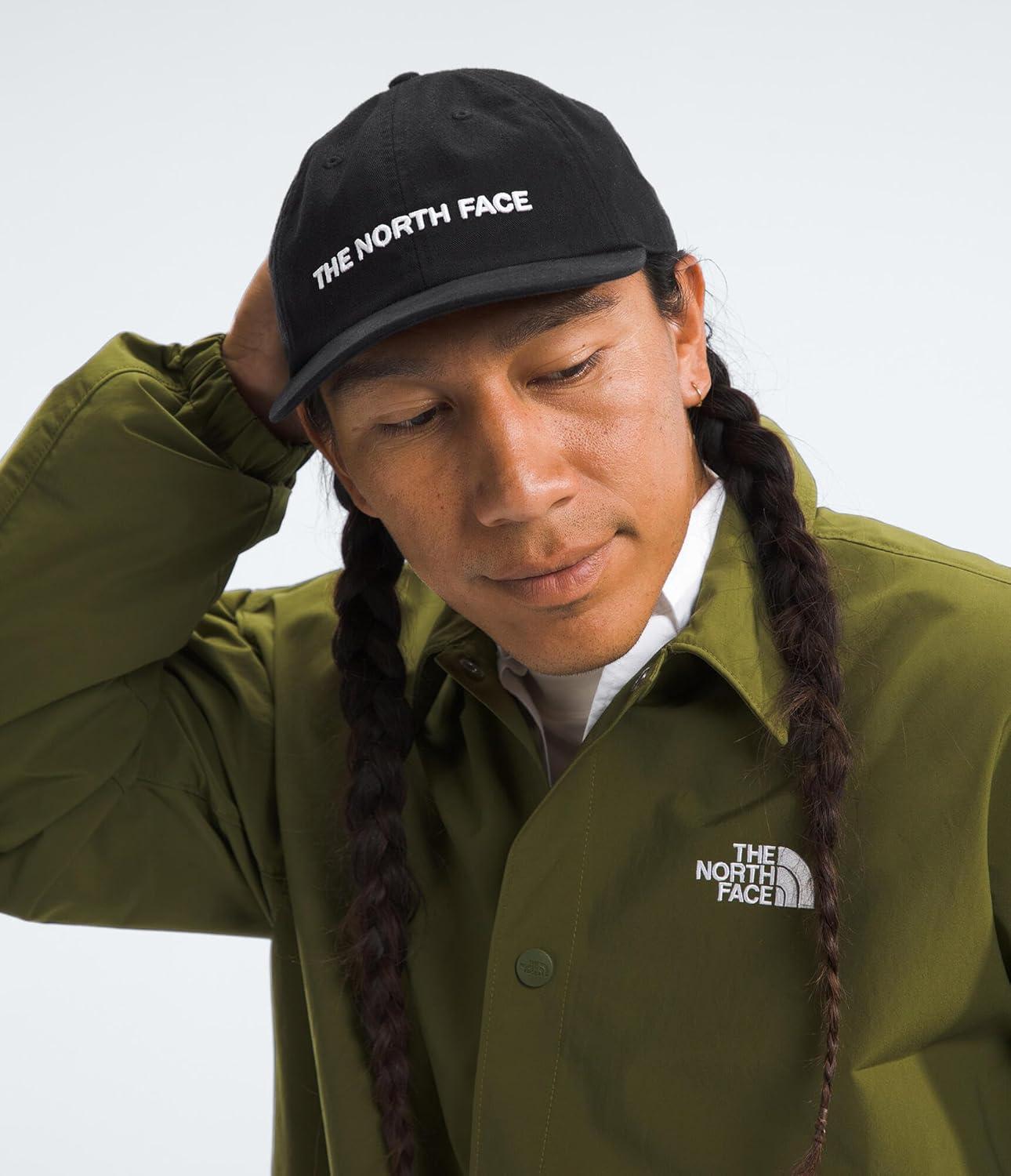 imageTHE NORTH FACE Roomy Norm Hat Classic Fit Ball Cap for Men ampamp Women Embroidered Logo Adjustable Strap ampamp Silver BuckleTnf BlackWashedHorizontal Logo