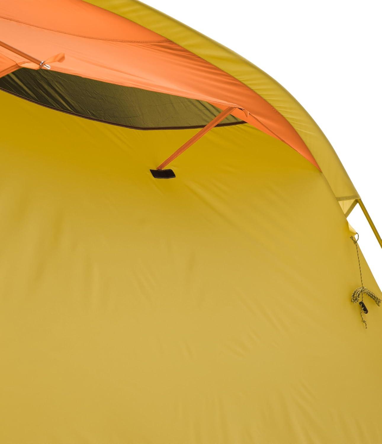 imageTHE NORTH FACE Sequoia 4 Tent FourPerson Waterproof Camping Tent Spacious ampamp Easy to Set Up Front ampamp Back Zipper Doors Side Windows Yellow SiltDesert Rust One Size