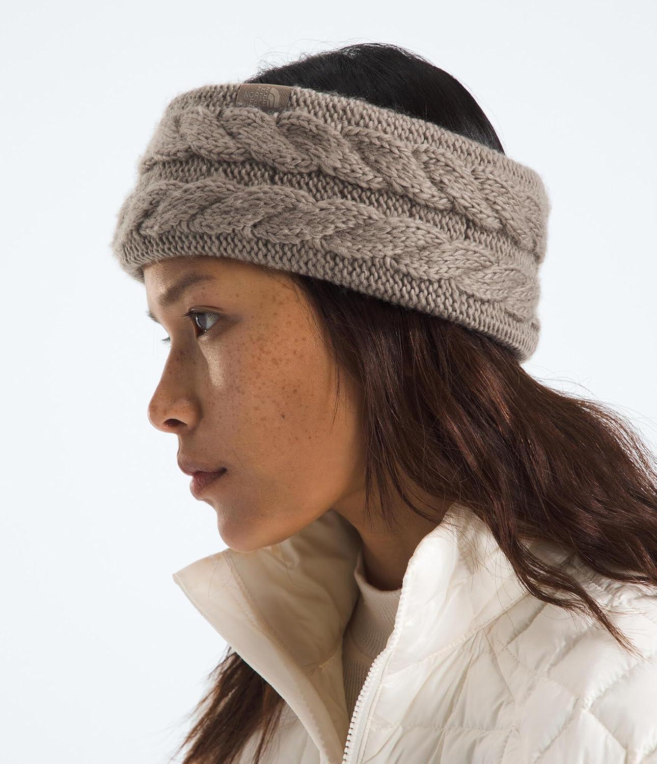imageTHE NORTH FACE Womens Oh Mega Headband Winter Ear Warmer With Soft Cable Knit Texture ampamp Fleece LiningMocha Brown