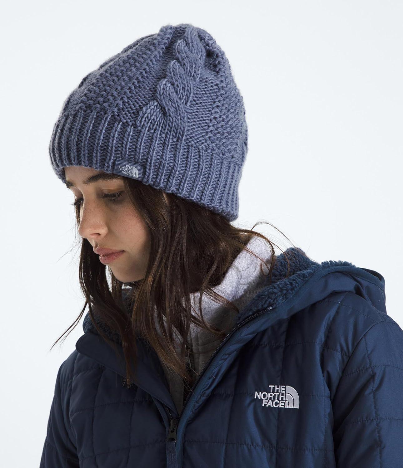 imageThe North FACE Womens Oh Mega Lined Beanie Deep Fit Cuffed Winter Hat with Soft Cable Knit Texture ampamp Fleece LiningTwilight Galaxy