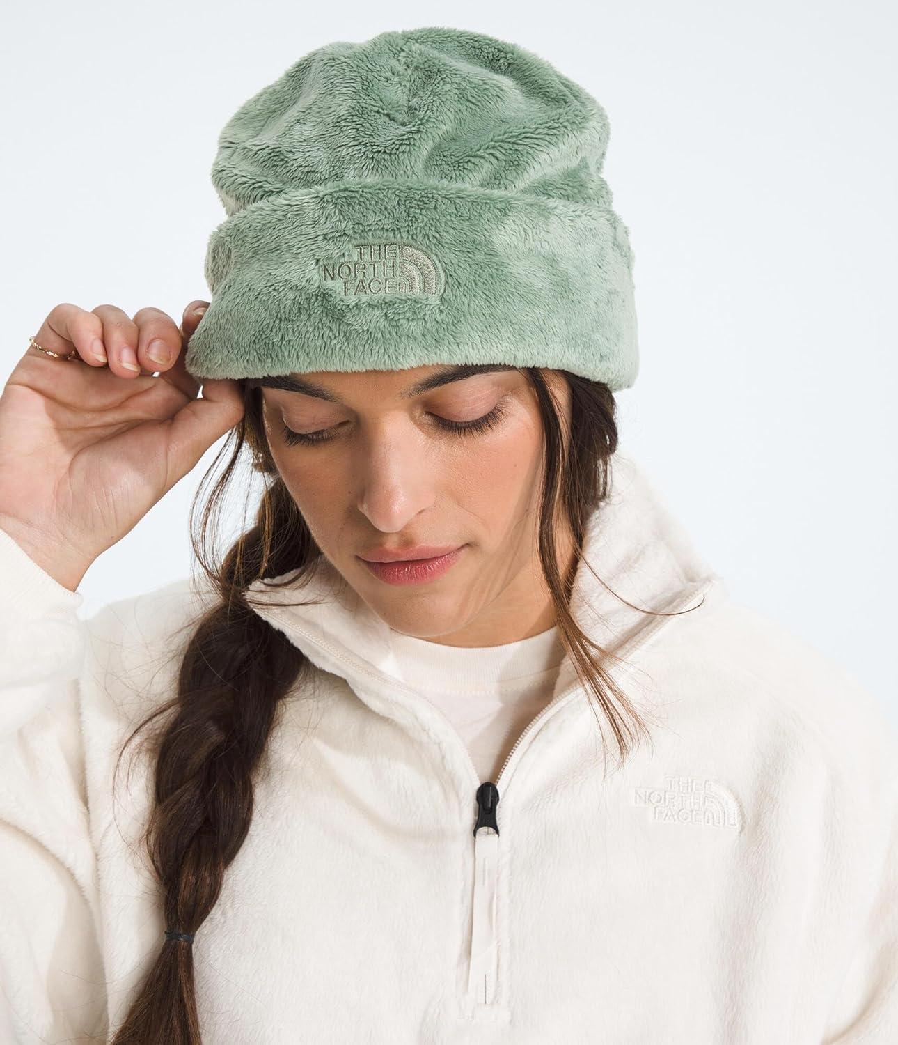 imageThe North FACE Womens Osito Beanie Classic Fit Cuffed Winter Hat with Cozy Recycled Fleece Embroidered LogoSlate Moss