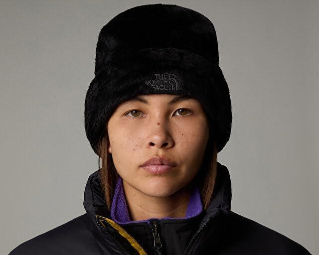 imageThe North FACE Womens Osito Beanie Classic Fit Cuffed Winter Hat with Cozy Recycled Fleece Embroidered LogoTnf Black