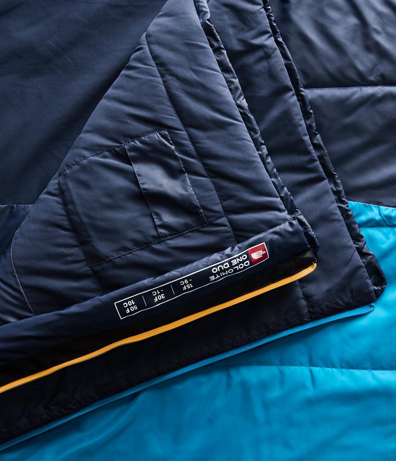 imageThe North Face SleepingBags Dolomite One 15F 9C 3in1 Insulated Sleeping Bag for 2 PeopleHyper BlueRadiant YellowNPF
