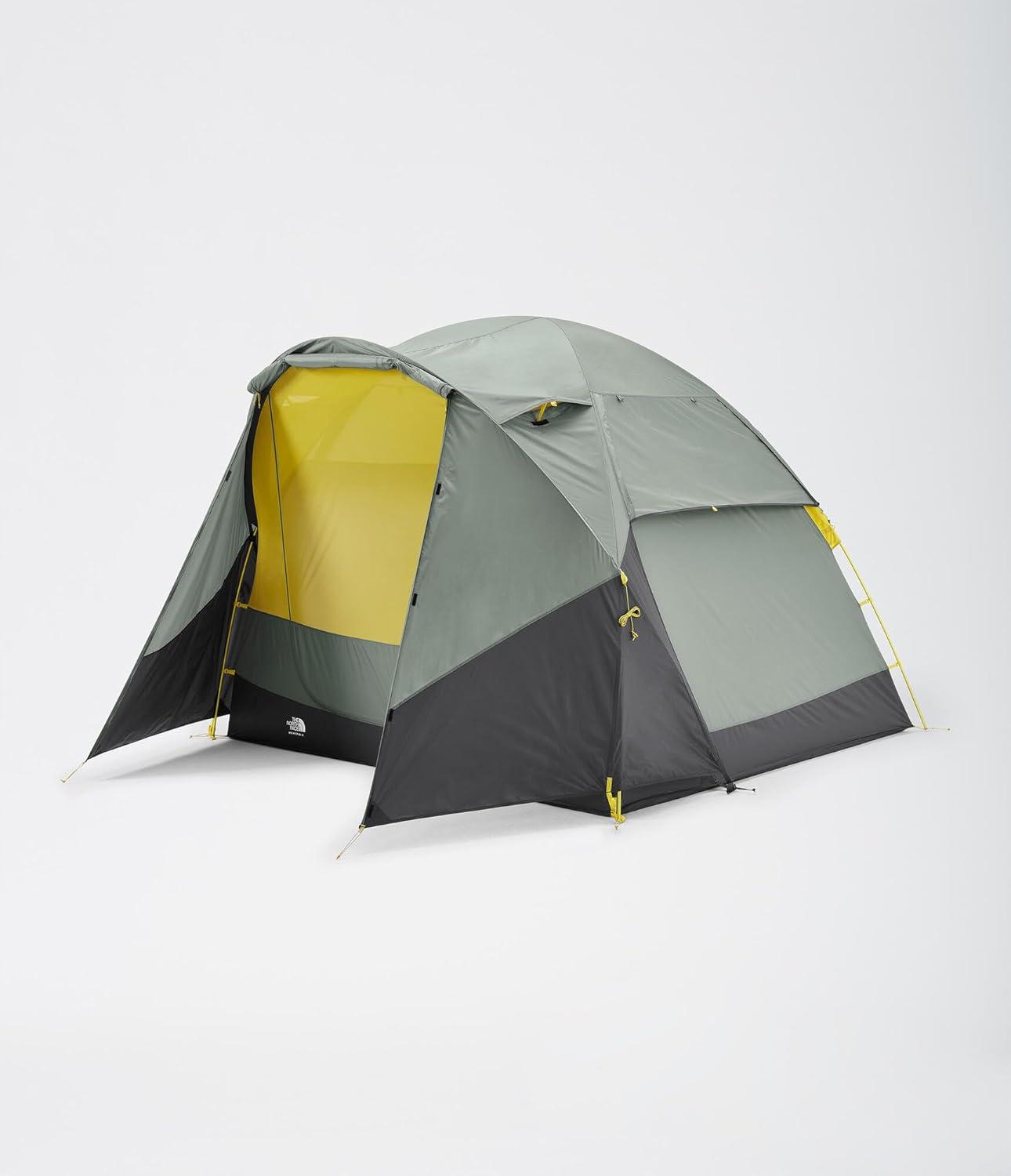 imageThe North Face Tents Wawona 4 Tent FourPerson Camping Tent Water Repellent Spacious ampamp Easy to Set Up Attached Vestibule AreaAgave GreenAsphalt Grey