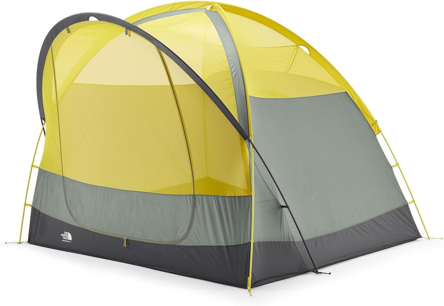 imageThe North Face Tents Wawona 4 Tent FourPerson Camping Tent Water Repellent Spacious ampamp Easy to Set Up Attached Vestibule AreaAgave GreenAsphalt Grey