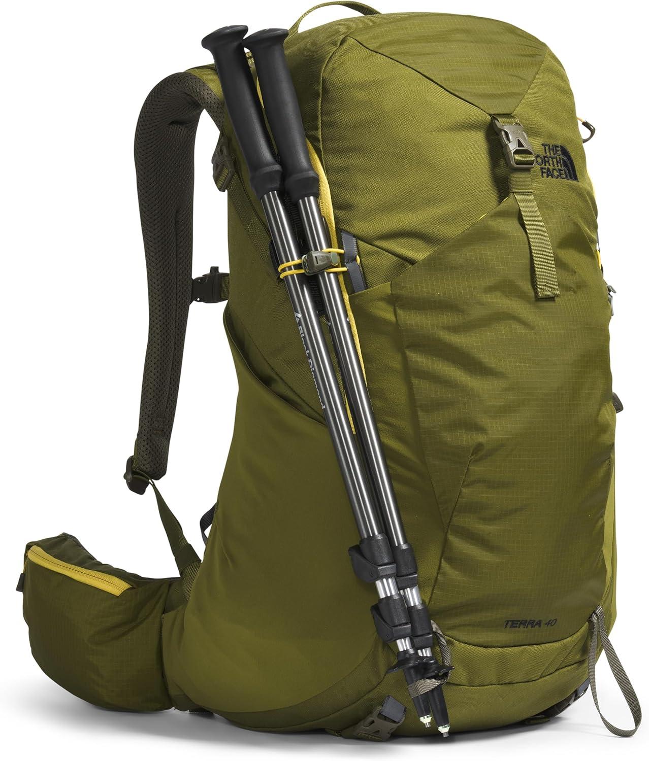 imageThe North Face Terra 40 Backpack Unisex Hiking Pack Padded Hipbelt Top Panel Opening Pole ampamp Ice Axe Attachments Hydration Sleeve TNF BlackAsphalt GreyNPF LargeXLargeForest OliveNew Taupe Greennpf