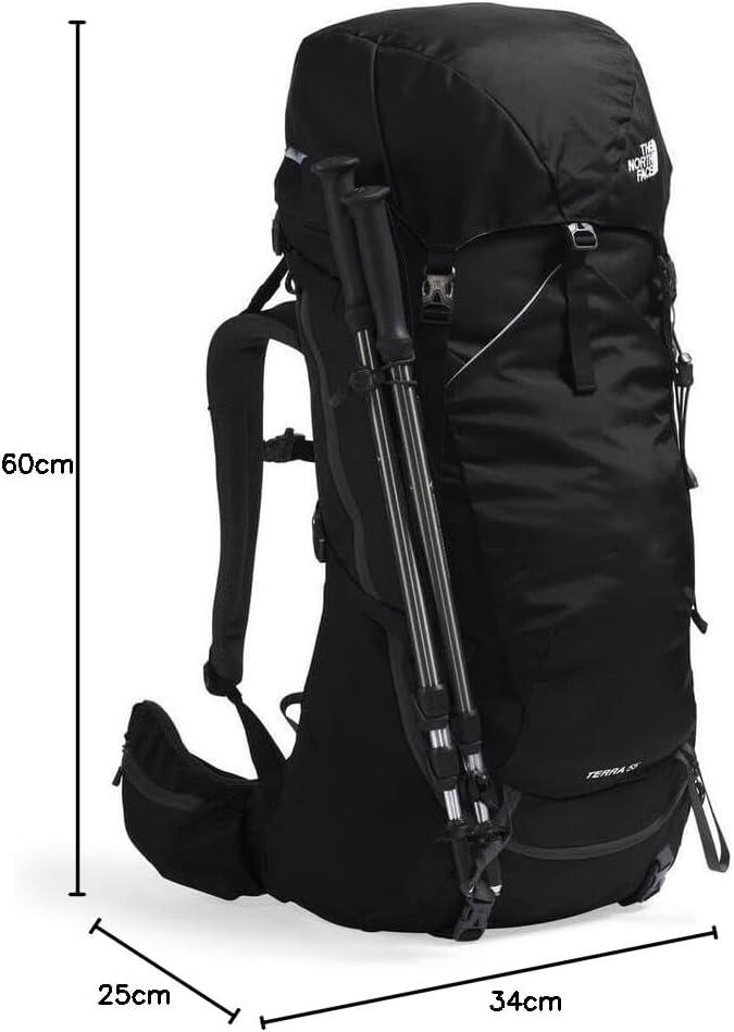 imageThe North Face Terra 55 Backpack Unisex Hiking Pack CinchTop Opening with Zipper Access Padded Hipbelt Pole ampamp Ice Axe Attachments Forest OliveNew Taupe GreenNPF LargeXLargeForest OliveNew Taupe Greennpf