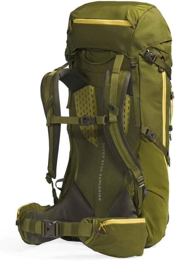 imageThe North Face Terra 55 Backpack Unisex Hiking Pack CinchTop Opening with Zipper Access Padded Hipbelt Pole ampamp Ice Axe Attachments Forest OliveNew Taupe GreenNPF LargeXLargeForest OliveNew Taupe Greennpf