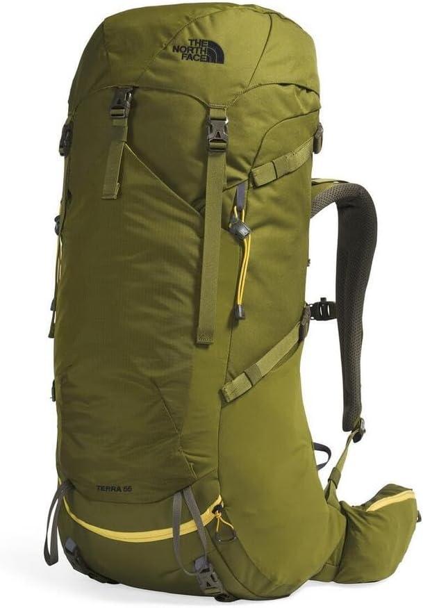 imageThe North Face Terra 55 Backpack Unisex Hiking Pack CinchTop Opening with Zipper Access Padded Hipbelt Pole ampamp Ice Axe Attachments Forest OliveNew Taupe GreenNPF LargeXLargeForest OliveNew Taupe Greennpf