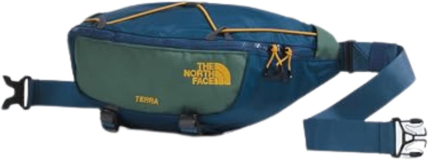imageThe North Face Terra Lumbar Hiking Hip Pack 6 Liter Storage Belt Bag Water Repellent Finish Adjustable Strap Secure Zip Pockets Shady BlueDuck Green One SizeShady BlueDuck Green