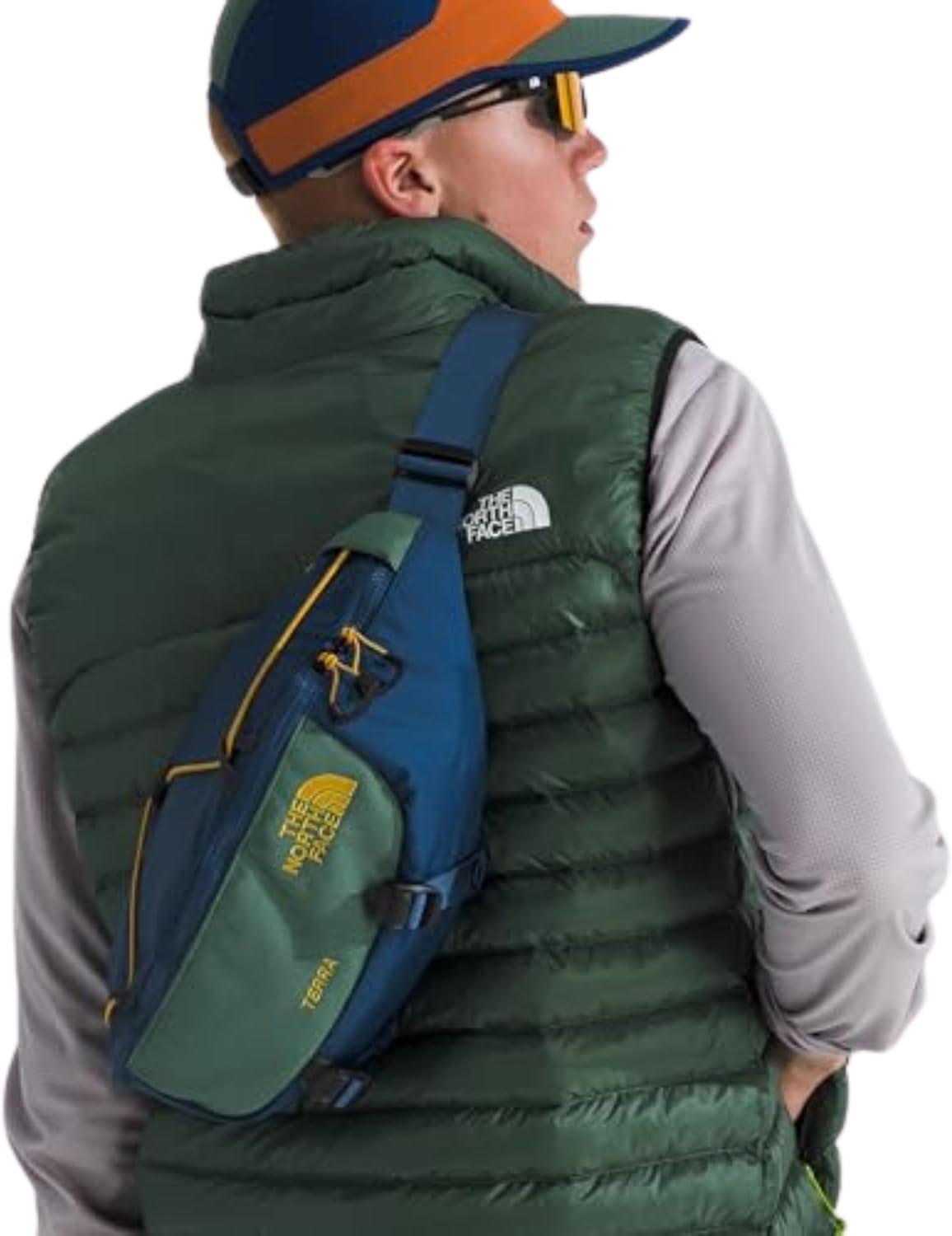 imageThe North Face Terra Lumbar Hiking Hip Pack 6 Liter Storage Belt Bag Water Repellent Finish Adjustable Strap Secure Zip Pockets Shady BlueDuck Green One SizeShady BlueDuck Green