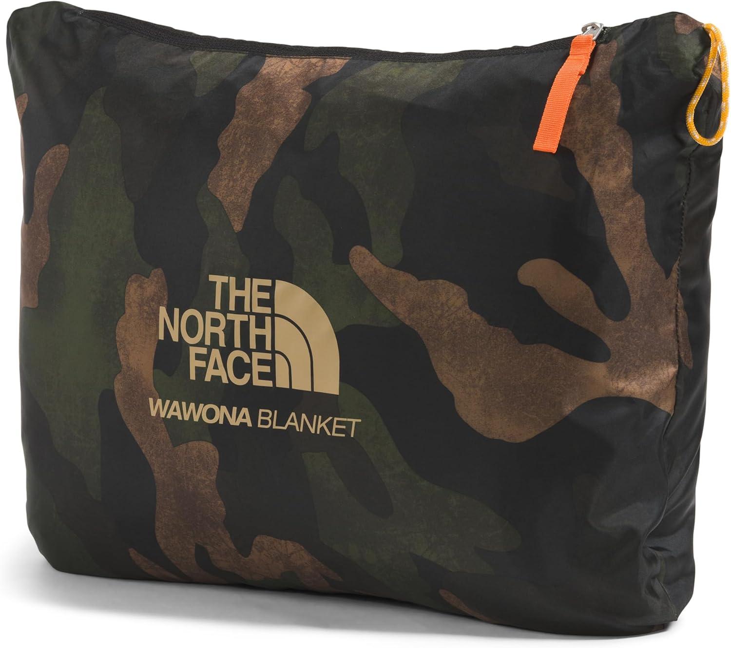 imageThe North Face Wawona Blanket Insulated Blanket for Home and Camping Water Repellent Packable Design New Taupe Green TNF Camo Print One SizeNew Taupe Green Tnf Camo Print