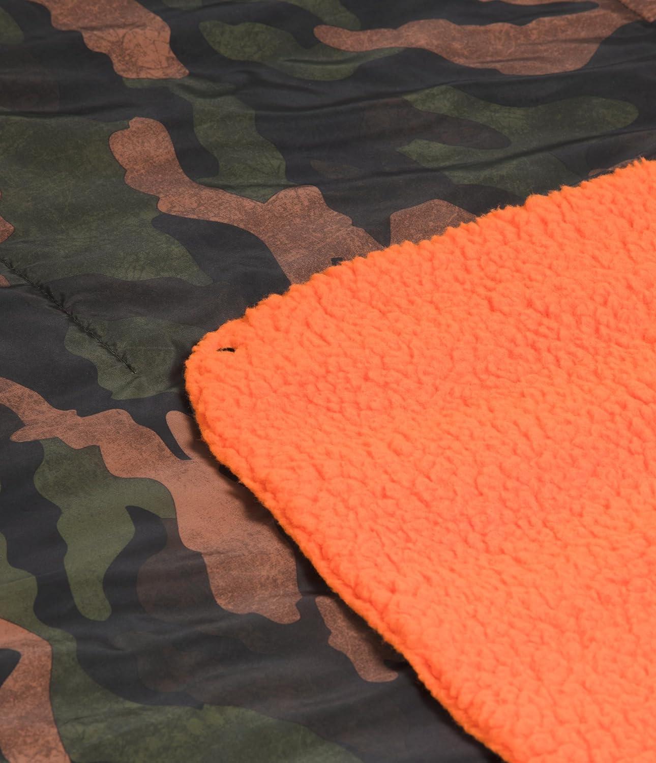 imageThe North Face Wawona Fuzzy Blanket Dual Sided ampamp Packable Design Ultra Soft Fleece Lining ampamp Water Repellent Outer Kangaroo Style Pocket New Taupe GreenSmokey Brown One SizeNew Taupe Green Tnf Camo Print
