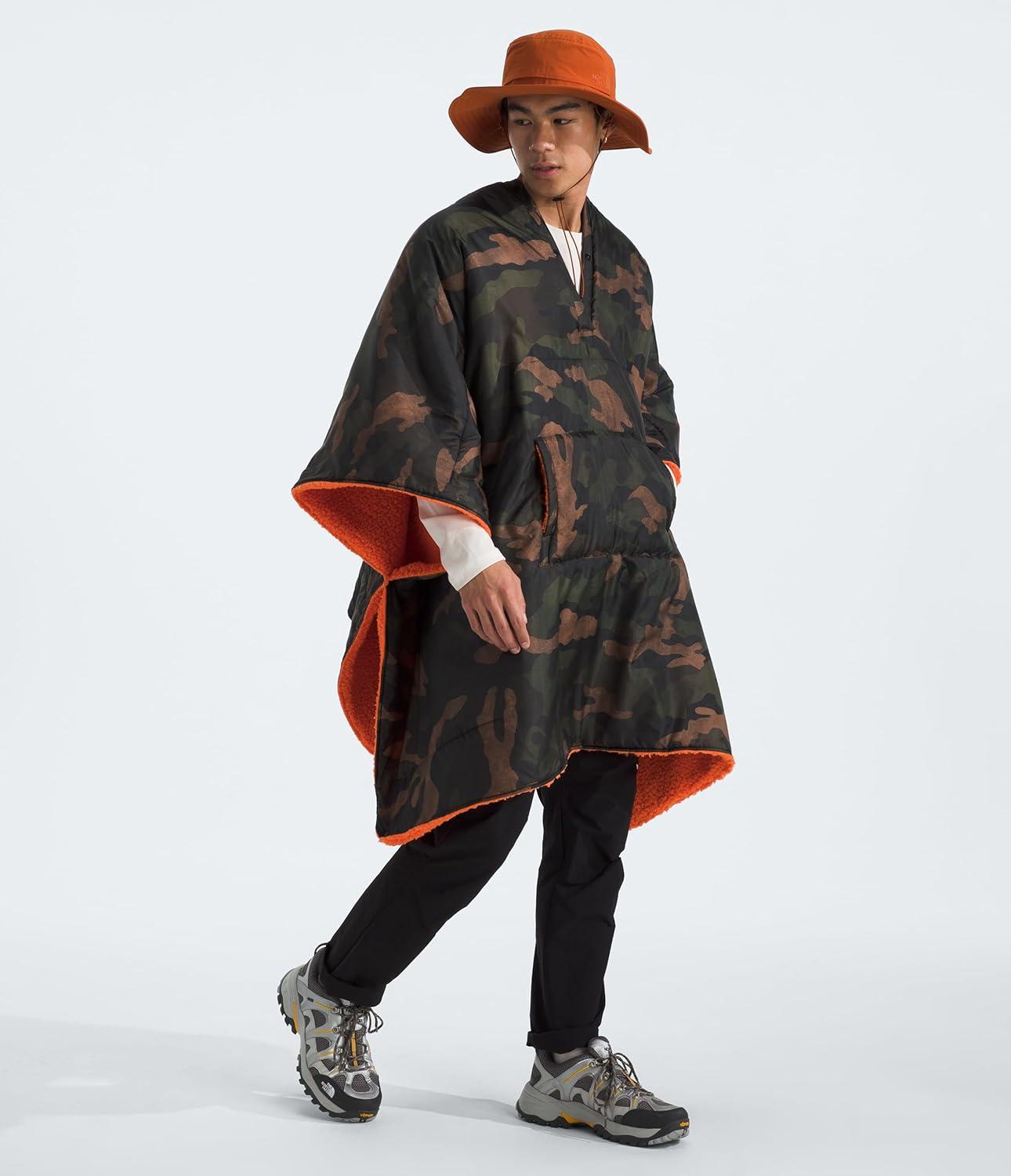 imageThe North Face Wawona Fuzzy Blanket Dual Sided ampamp Packable Design Ultra Soft Fleece Lining ampamp Water Repellent Outer Kangaroo Style Pocket New Taupe GreenSmokey Brown One SizeNew Taupe Green Tnf Camo Print