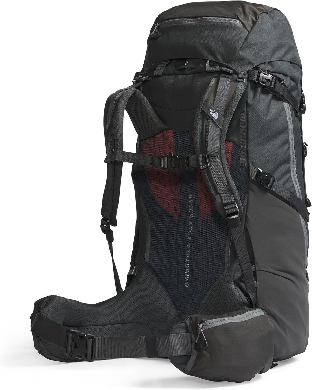 imageThe North Face Womens Terra 55 Backpack Hiking Pack with WomenSpecific Fit Padded Hipbelt CinchTop Opening Pole ampamp Ice Axe Attachments Asphalt GreyTNF BlackNPF XSmallSmallAsphalt GreyTnf Blacknpf