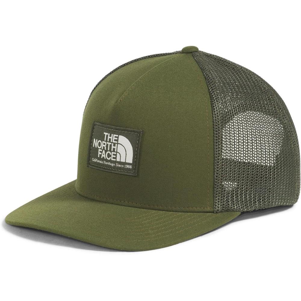 imageTHE NORTH FACE Keep It Patched Trucker Deep Fit Snapback Hat for Men ampamp Women With Breathable Mesh PanelsWoodland GreenNew Taupe GreenWhite Dune