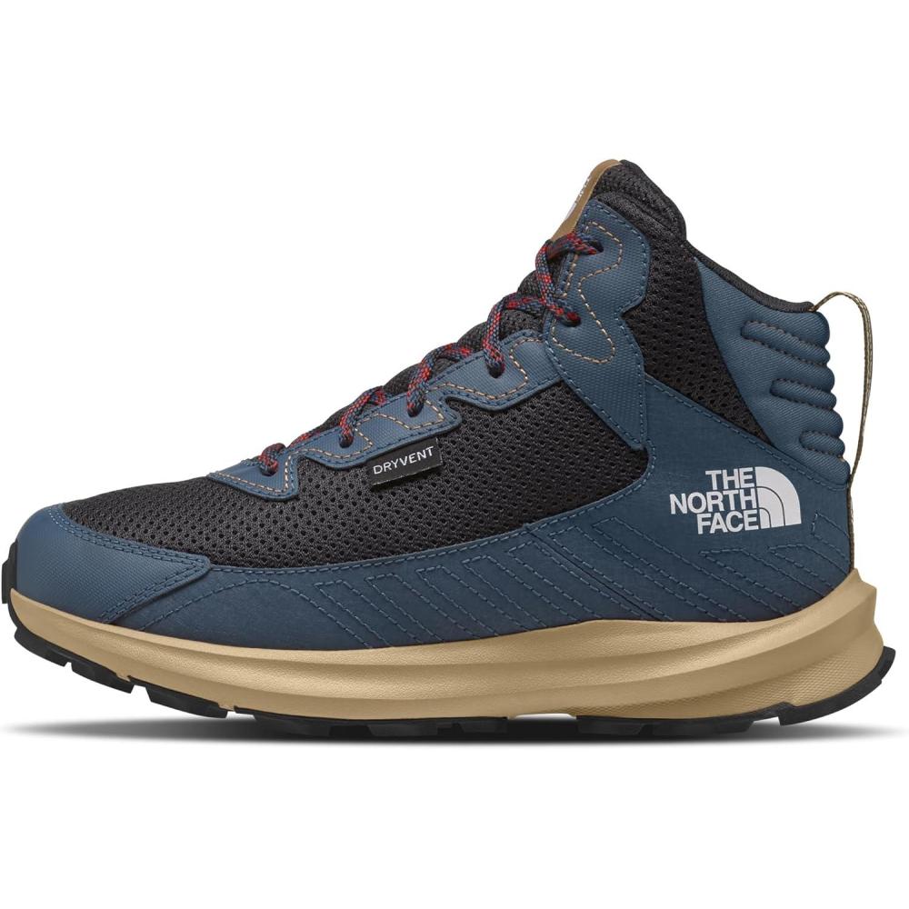 imageTHE NORTH FACE Kids Fastpack Hiker Mid Waterproof Shoe  Rockered Eva Midsole Grippy Rubber OutsoleShady BlueTnf White