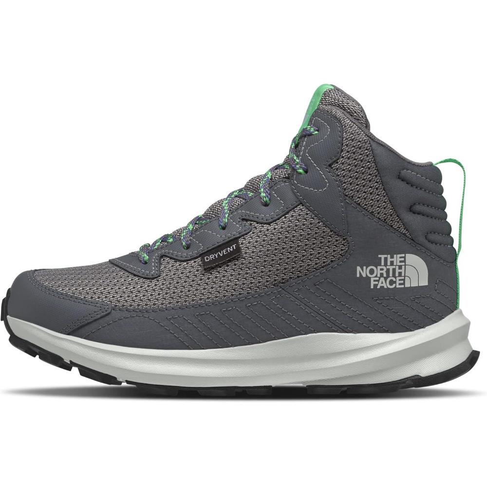 imageTHE NORTH FACE Kids Fastpack Hiker Mid Waterproof Shoe Rockered Eva Midsole Grippy Rubber OutsoleVanadis GreyTin Grey