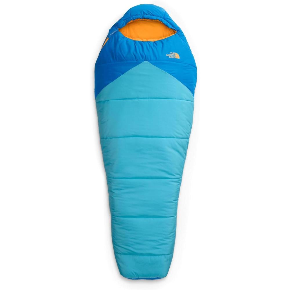 imageTHE NORTH FACE Kids Wasatch Pro 20 Sleeping Bag 20F 7C Insulated Mummy Bag Synthetic Insulation SideZip EntryHero BlueNorse BlueNPF
