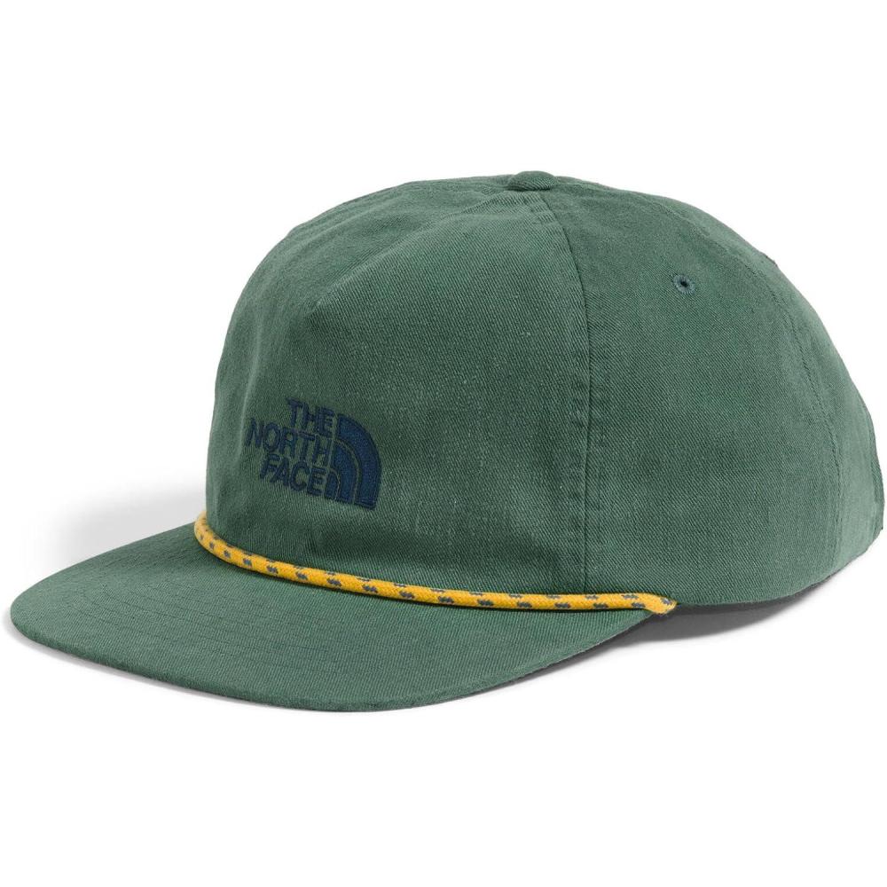 imageTHE NORTH FACE Norm 5Panel Hat Classic Fit Ball Cap for Men ampamp Women with Cotton CordDuck GreenShady BlueTurmeric