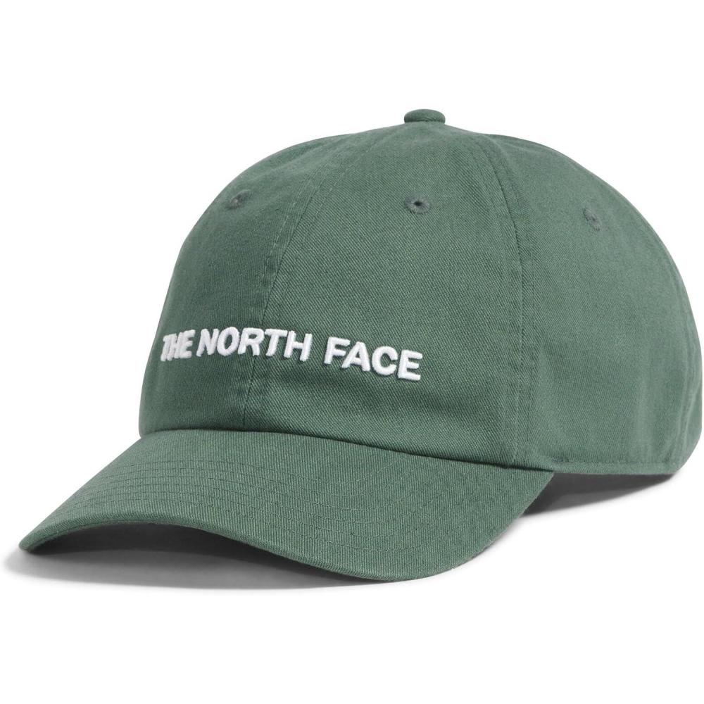 imageTHE NORTH FACE Roomy Norm Hat Classic Fit Ball Cap for Men ampamp Women Embroidered Logo Adjustable Strap ampamp Silver BuckleDuck GreenWashedTnf White