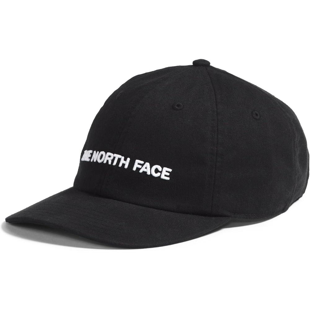 imageTHE NORTH FACE Roomy Norm Hat Classic Fit Ball Cap for Men ampamp Women Embroidered Logo Adjustable Strap ampamp Silver BuckleTnf BlackWashedHorizontal Logo