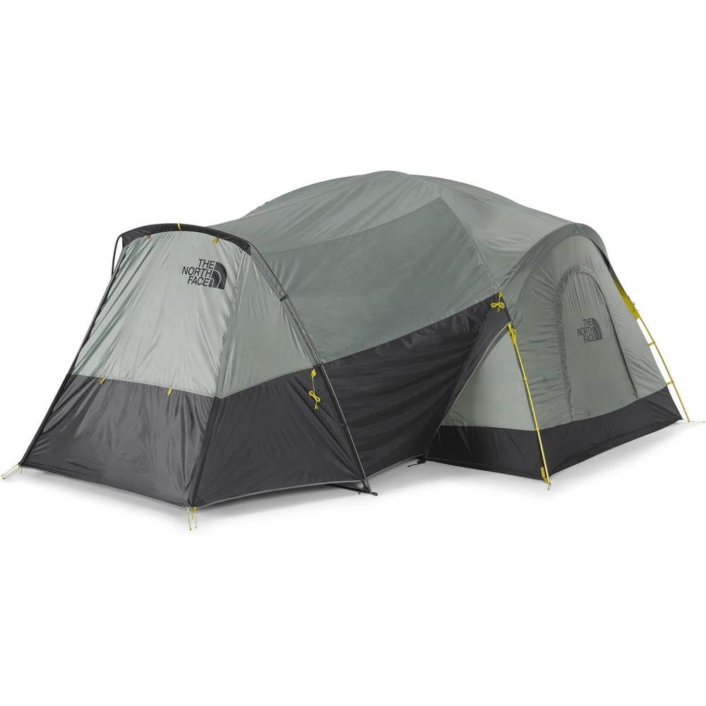 imageTHE NORTH FACE Wawona 8 Tent  Eight Person Camping Tent Water Repellent Spacious ampamp Easy to Set Up Attached Vestibule AreaAgave GreenAsphalt Grey