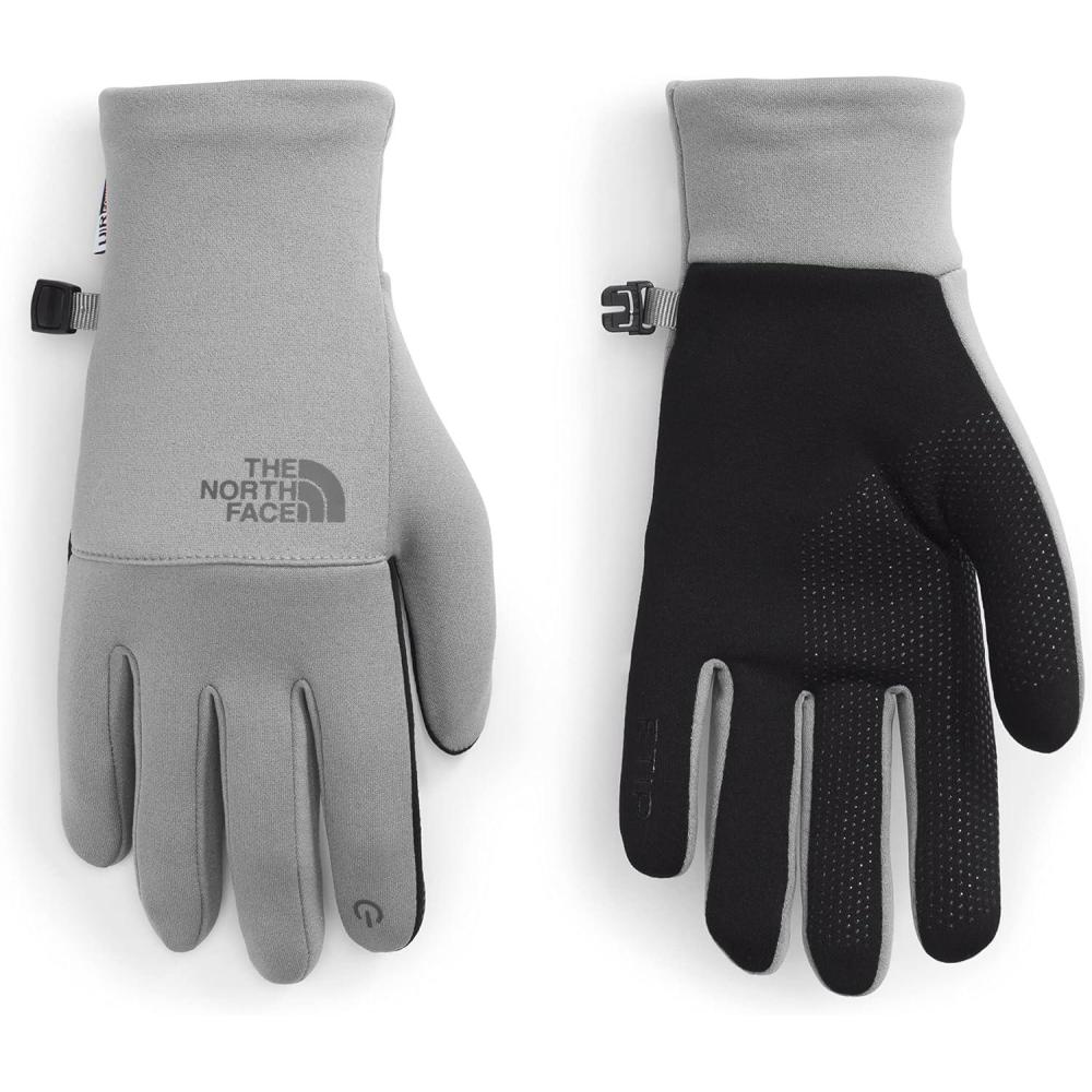 imageTHE NORTH FACE Womens Etip Recycled Glove  Touchscreen Compatible Winter Running Gloves With Silicone GrippersTnf Medium Grey Heather